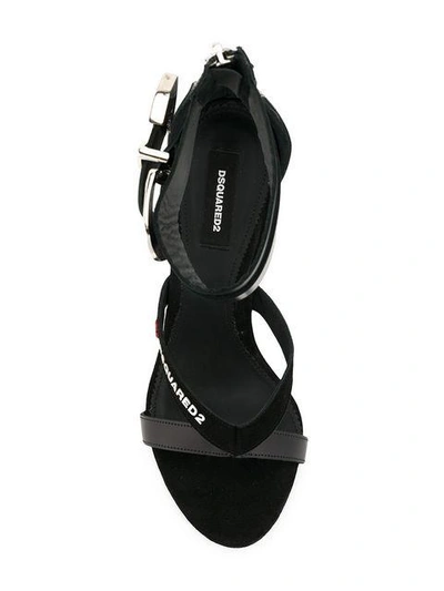 Shop Dsquared2 Buckle Embellished Sandals - Black