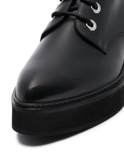 Shop Alexander Mcqueen Black Creeper 40 Leather Shoes