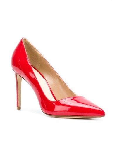 Shop Francesco Russo Pointed Toe Pumps In Red