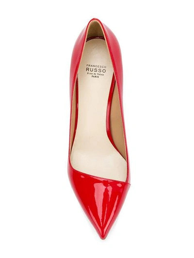 Shop Francesco Russo Pointed Toe Pumps In Red