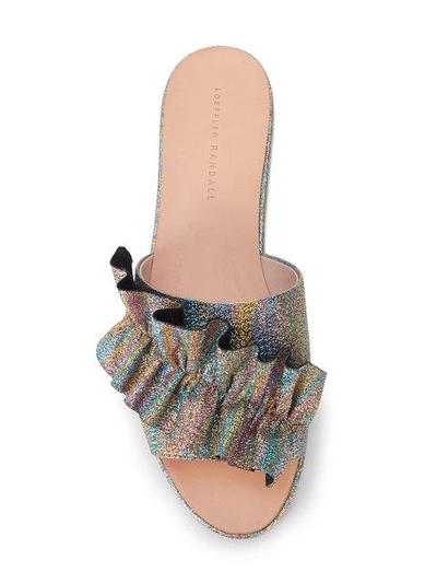 Shop Loeffler Randall Rey Flat Sandals - Multicolour