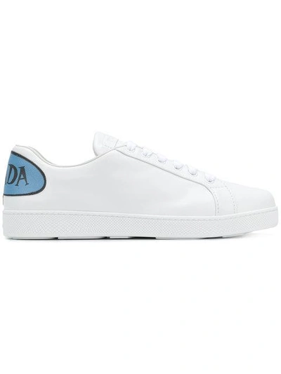 Shop Prada Lace-up Sneakers - White