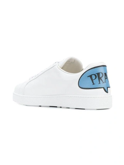 Shop Prada Lace-up Sneakers - White