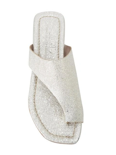 Shop Agl Attilio Giusti Leombruni Agl Metallic Asymmetric Sandals