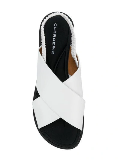 Shop Robert Clergerie Clergerie Cross Platform Sandals - White