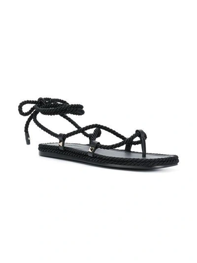 Shop Valentino Garavani Torchon Sandals In Black