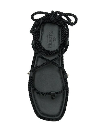 Shop Valentino Garavani Torchon Sandals In Black