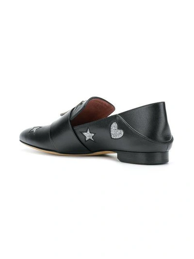 Shop Bally Janelle Hearts Loafers In Black
