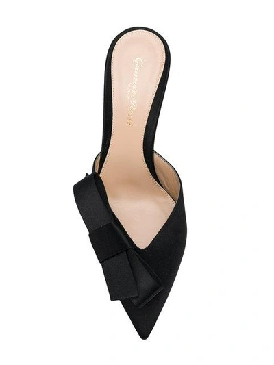 Shop Gianvito Rossi Bow Detail Mules