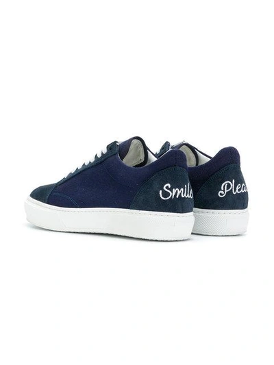 Shop Joshua Sanders Smile Sneakers - Blue