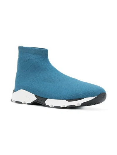 Shop Mm6 Maison Margiela Runner Sock Sneakers - Blue