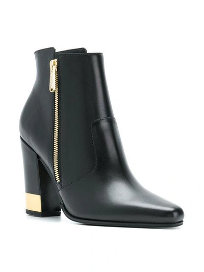 Shop Balmain Metallic Heel Boots - Black