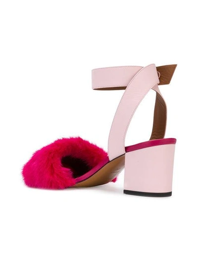 Shop Givenchy Mid Heel Sandals In Pink & Purple