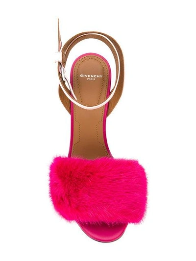 Shop Givenchy Mid Heel Sandals In Pink & Purple