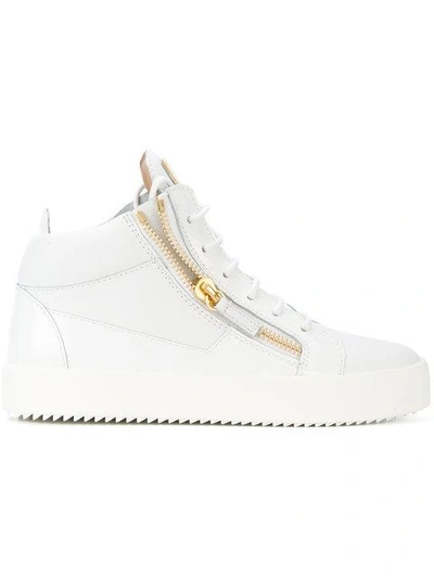 Shop Giuseppe Zanotti Hi-top Sneakers In White
