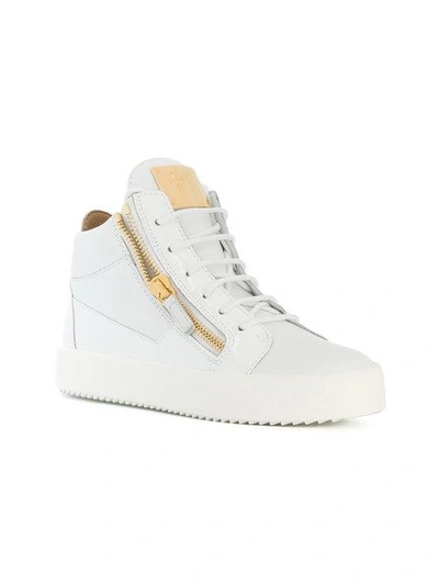 Shop Giuseppe Zanotti Hi-top Sneakers In White