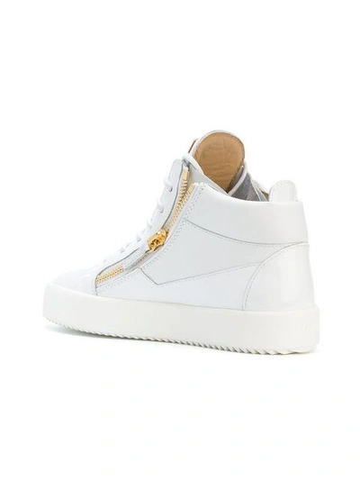 Shop Giuseppe Zanotti Hi-top Sneakers In White