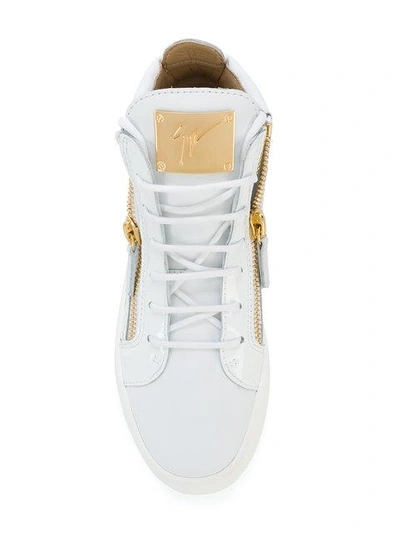 Shop Giuseppe Zanotti Hi-top Sneakers In White