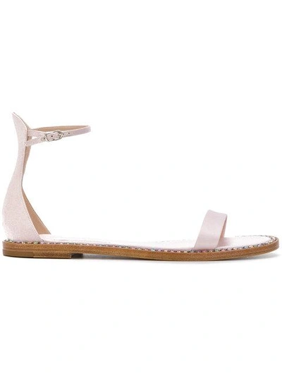 Shop Casadei Crystal-embellished Sandals - Pink