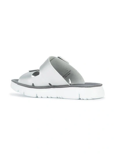 Shop Camper Buckled Sandals In Grey