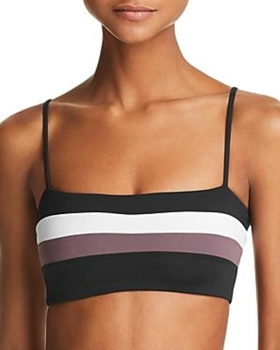 Shop L*space Rebel Stripe Bikini Top In Black