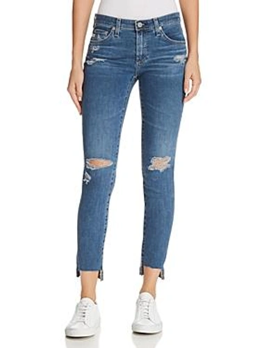 Shop Ag Ankle Legging Jeans In 10 Years Sea Mist Destructed
