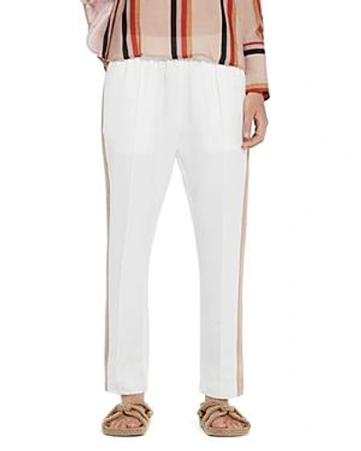 Shop Scotch & Soda Side-stripe Tapered Pants In Off White
