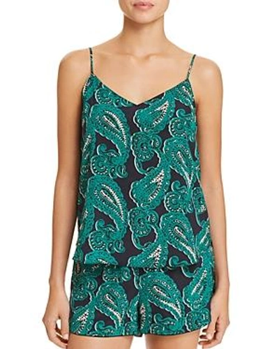 Shop Stella Mccartney Poppy Snoozing Cami In Green Paisley Print