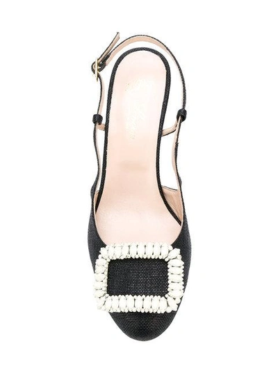 Shop Lenora Embellished Sling-back Sandals - Black