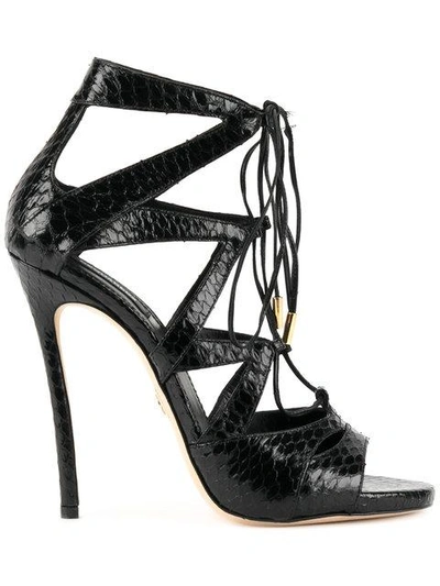 Shop Dsquared2 Tied Strappy Sandals - Black