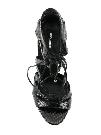 Shop Dsquared2 Tied Strappy Sandals - Black