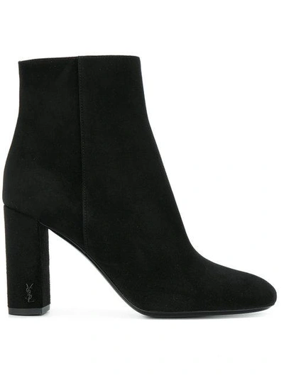 Shop Saint Laurent Loulou 95 Ankle Boots - Black