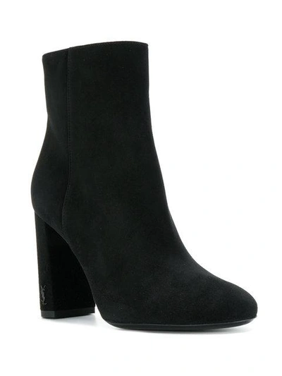 Shop Saint Laurent Loulou 95 Ankle Boots - Black