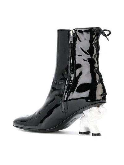 Shop Dorateymur Elephant Heeled Boots In Black