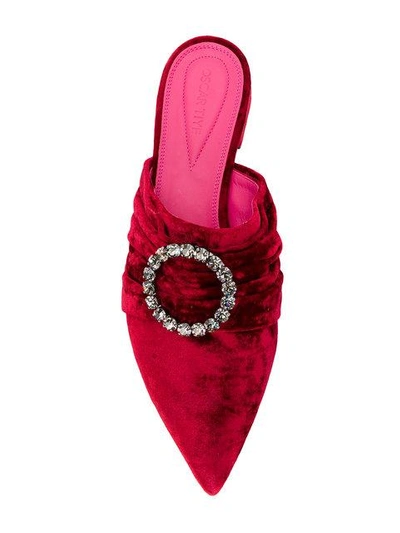 Shop Oscar Tiye Eva Mules - Red