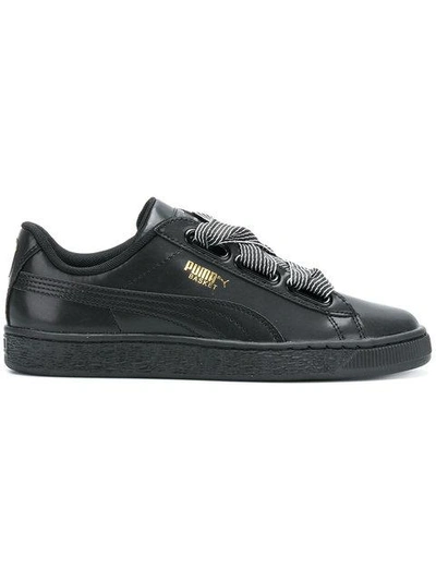 Shop Puma Basket Heart Sneakers - Black