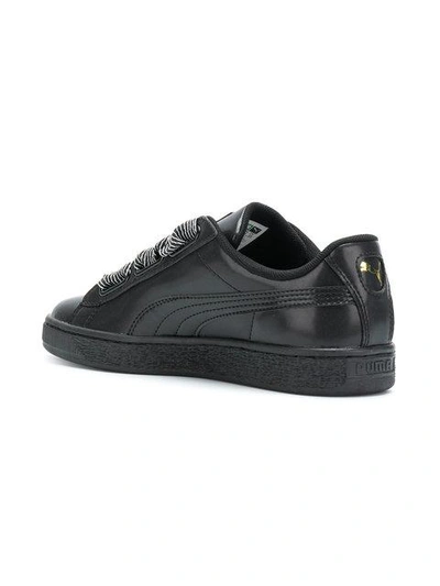 Shop Puma Basket Heart Sneakers - Black