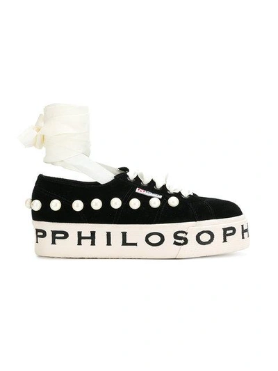 Shop Philosophy Di Lorenzo Serafini Superga X Philosophy Sneakers In Black