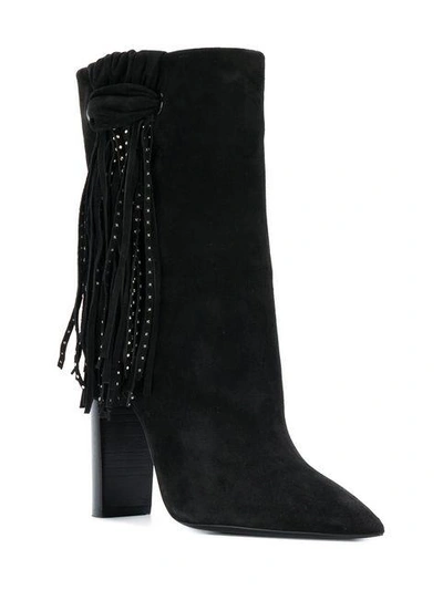 Shop Saint Laurent Tanger 105 Boots In Black