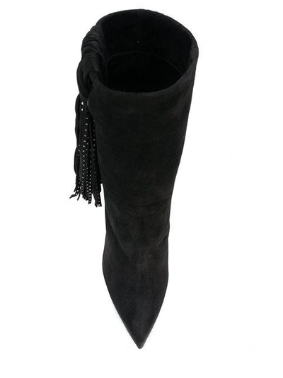Shop Saint Laurent Tanger 105 Boots In Black