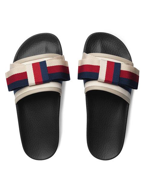 gucci pursuit bow slide sandal