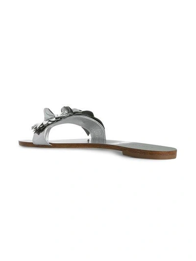 Sophia Webster Lilico Floral Appliqué Sandals In Metallic