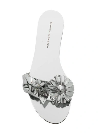 Sophia Webster Lilico Floral Appliqué Sandals In Metallic