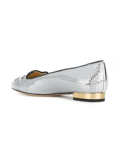 Shop Charlotte Olympia Disco Kitty Slippers In Metallic