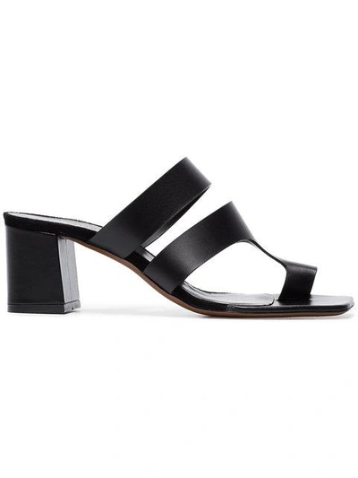 Shop Neous Black Anthos 55 Leather Sandals