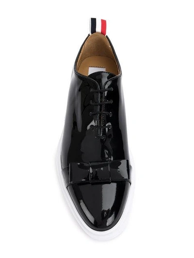 Shop Thom Browne Bow Detail Oxford Shoes - Black