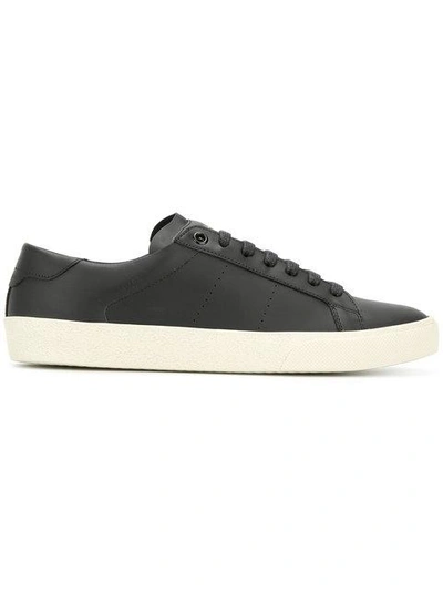 Shop Saint Laurent Lace-up Sneakers - Black