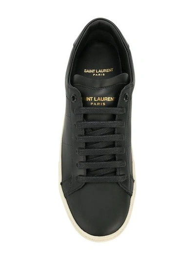 Shop Saint Laurent Lace-up Sneakers - Black