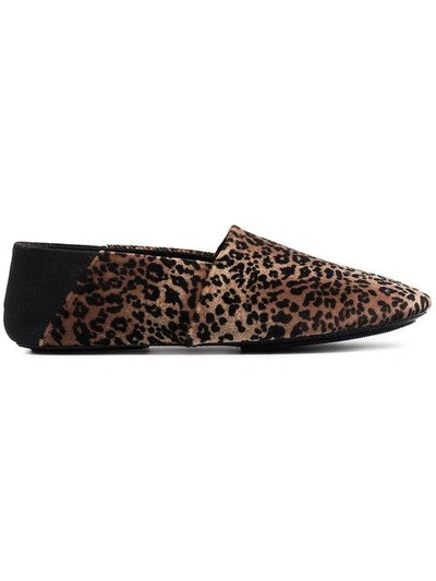 Shop Newbark Leopard Print Jacks Velvet Loafers