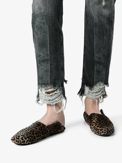 Shop Newbark Leopard Print Jacks Velvet Loafers